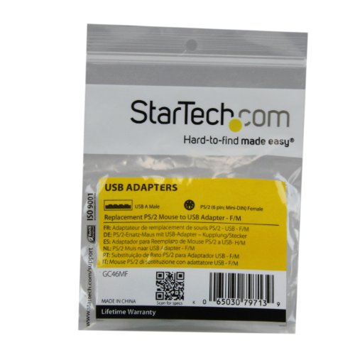 StarTech.com GC46MF - Adaptador teclado o ratón USB a conector PS/2 MiniDIN, verde