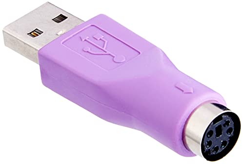 StarTech.com GC46MFKEY - Adaptador Conversor PS/2 MiniDIN a USB para Teclado - PS/2 Hembra - USB A Macho, morado