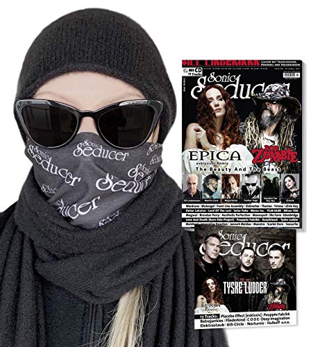 Stilvolle Mund-Nasen-Abdeckung + Sonic Seducer 02-2021: Epica & Rob Zombie + exkl. Epica-Remix auf CD + Till Lindemann + Martin Gore + Deine Lakaien + ... + Funker Vogt + Therion + 17 Tracks-CD