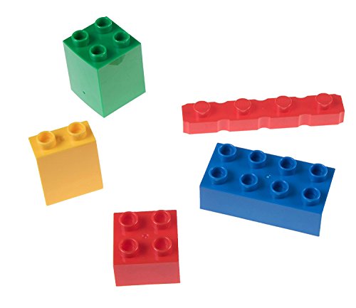 Strictly Briks - Set de Construir para Principiantes - 119 Ladrillos Big Briks y Pack de Bases - Compatible con Todas Las Grandes Marcas - Tacos Grandes - Azul, Verde, Amarillo, Rojo