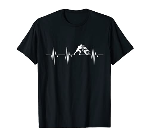 Strongman Heartbeat - Tire Flip Powerlifters entrenamiento de pesas Camiseta