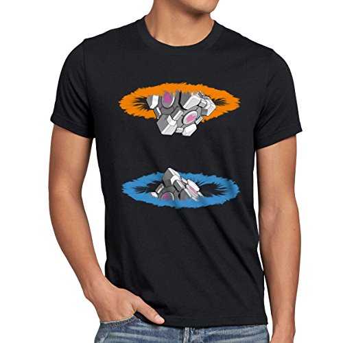 style3 Companion Cube Camiseta para Hombre T-Shirt, Talla:2XL;Color:Negro