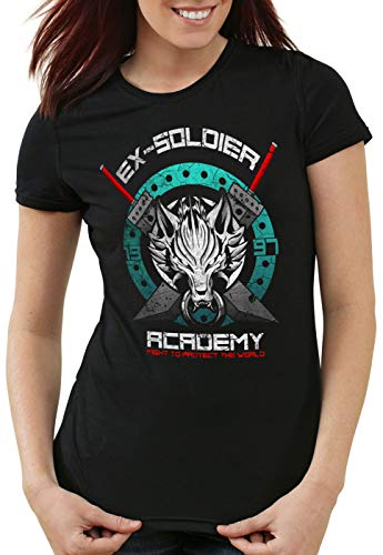 style3 Ex-Soldier Camiseta para Mujer T-Shirt Final 7 Choco-bo Sephiroth, Talla:XS