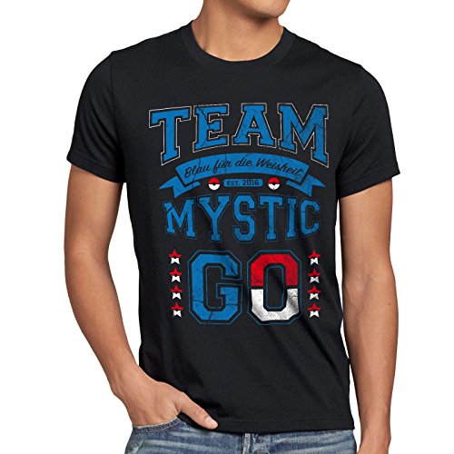style3 Team Azul Mystic Camiseta para Hombre T-Shirt Articuno, Talla:3XL;Color:Nero