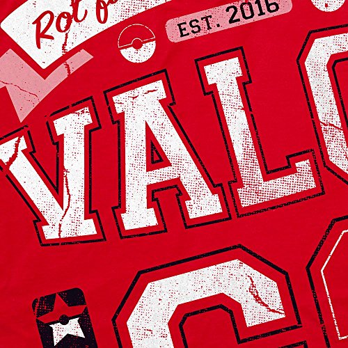 style3 Team Rojo Valor Moltres Camiseta para Hombre T-Shirt Fuego, Talla:L;Color:Rojo