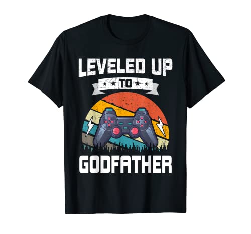 Sube de nivel a Godfather Video Gamer Gaming Camiseta
