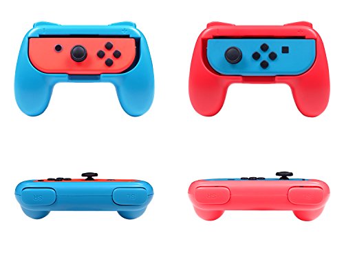 Subsonic - Pack de 2 Grips para Joy-Con, Color Rojo y Azul Fluorescente (Nintendo Switch)