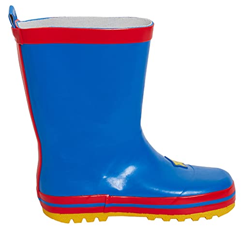 Super Mario Botas Wellington de goma para niños de Nintendo Wellies Rain Shoes Wellys Azul, Blue, 32 EU
