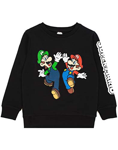 SUPER MARIO Súplica Boys Luigi Carácter Jugadores Manga Larga Jersey 7-8 años