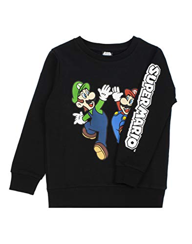 SUPER MARIO Súplica Boys Luigi Carácter Jugadores Manga Larga Jersey 7-8 años