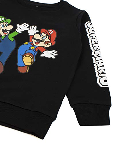 SUPER MARIO Súplica Boys Luigi Carácter Jugadores Manga Larga Jersey 7-8 años