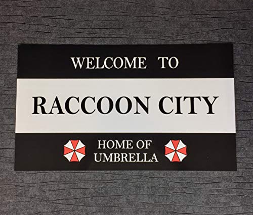 Super6props Resident Evil Welcome to Raccoon City Home of Umbrella - Señal de aluminio (430 x 250 mm)