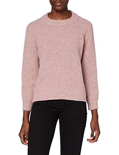 Superdry Freya Crew suéter, Tweed Rosa Caramelo, XXS (Talla del Fabricante:6) para Mujer