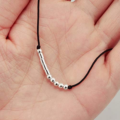 Suyi Regalo De Cumpleaños para Niñas Pulsera Código Morse Pulsera De Plata Esterlina Joyas De Cumpleaños Regalos De 13 Años para Ella 13