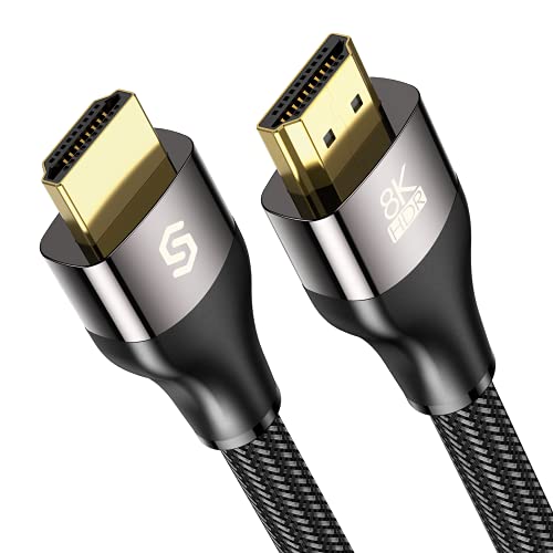 Syncwire Cable HDMI 2.1 2M 8K @ 60Hz, 4K @ 120Hz, 48Gbps Alta Velocidad, eARC, Dolby, 3D, HDR10 +, HDCP 2.2 & 2.3, Compatible con Fire TV/Xbox/PS4/PS5/Blu-ray/Soundbar DVD/PC/Monitor/HDTV