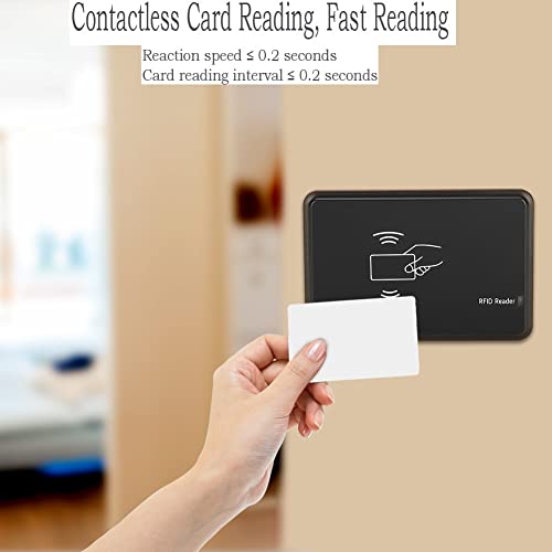 T angxi Dirve Free 125Khz ID Card Reader, Plug and Play 125Khz RFID EM4100 USB Lector de Tarjetas portátil a Prueba de Agua para Seguridad, Soporte para Windows para Linux para Android para iOS