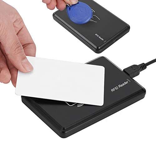 T angxi Dirve Free 125Khz ID Card Reader, Plug and Play 125Khz RFID EM4100 USB Lector de Tarjetas portátil a Prueba de Agua para Seguridad, Soporte para Windows para Linux para Android para iOS
