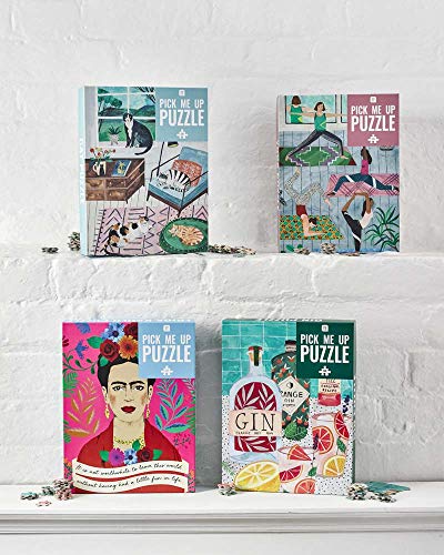 Talking Tables-De 500 Piezas casa Multicolor Jigsaw Puzzle & Poster ilustrados, Animales | para niños, Adultos, Amantes de los Gatos, cumpleaños, Color Puzzle (PUZZ-PMU-Cat)