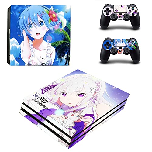 TAOSENG PS4 Pro Skin Sticker Calcomanía para Consola y Controladores PS4 Pro Skin Sticker Vinilo