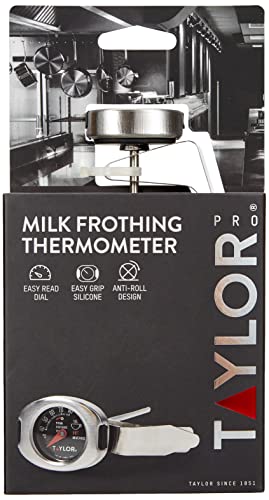 Taylor Pro Milk Thermometer for Frothing, Stainless Steel
