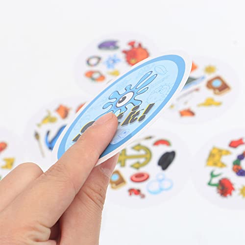 TDHLW Juegos de Mesa Juego de Escritorio para niños Juegos de Cartas Spot It Tin Box Juego de Escritorio de Rompecabezas de Halloween Spot It,E