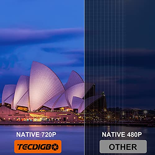 TECDIGBO WiFi proyectores Para películas y juegos(6500 lúmenes, 1080P proyector para movil 55000 horas, compatible con TV Stick, VGA, PS4, HDMI, TF, AV, USB, iOS y Android