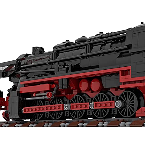 Technics Train Set, 2541 PCSechnics WW2 German BR 52 Steam Train Juego de Bloques de construcción con vías de Tren, Compatible con LegoTechnic, MOC-25554