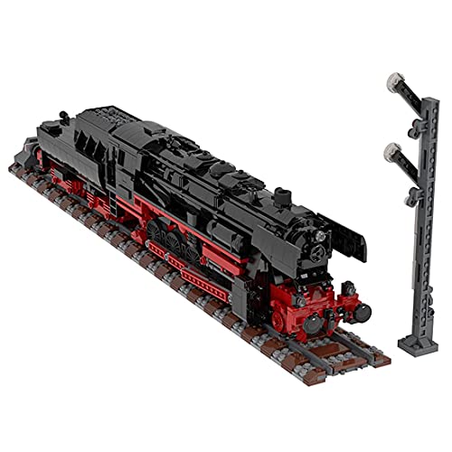 Technics Train Set, 2541 PCSechnics WW2 German BR 52 Steam Train Juego de Bloques de construcción con vías de Tren, Compatible con LegoTechnic, MOC-25554