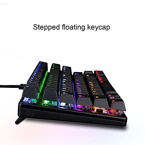 Teclado mecánico para Juegos RGB de 108 Teclas con N-Key Rollover para Jugadores de PC, 14 Modos de retroiluminación RGB, Teclado con Cable de suspensión para Escritorio, computadora y PC