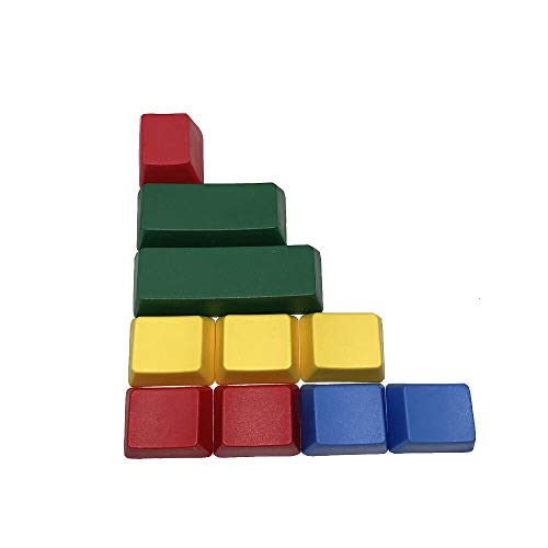 Teclado Perfil PBT Personalidad tecla Clave Grande de la Zona Key RGBY 10 Teclas del Teclado mecánico for usos Especiales Key Cap for MX Interruptores (Axis Body : Key Caps, Color : Top Printed)