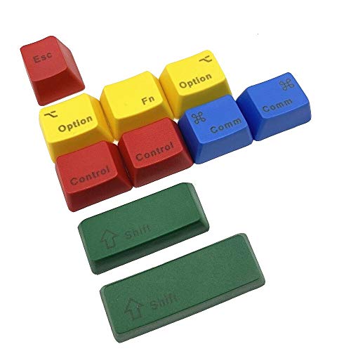 Teclado Perfil PBT Personalidad tecla Clave Grande de la Zona Key RGBY 10 Teclas del Teclado mecánico for usos Especiales Key Cap for MX Interruptores (Axis Body : Key Caps, Color : Top Printed)