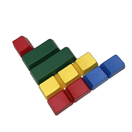 Teclado Perfil PBT Personalidad tecla Clave Grande de la Zona Key RGBY 10 Teclas del Teclado mecánico for usos Especiales Key Cap for MX Interruptores (Axis Body : Key Caps, Color : Top Printed)