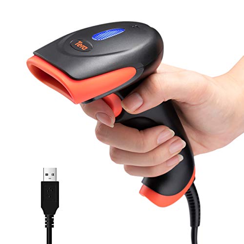 Tera CCD Escáner de Código de Barras 2500 Pixel USB 1D Lector de Código de Barras de Mano Escáner Código Barras Lineal Escaneo Rápido para Pantallas Tabletas Digitales Smartphone Plug and Play