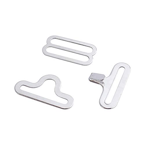 Teror Clip de Hardware de Pajarita, 50 Juegos de Hardware de Pajarita Ajustable de Metal Clip de Gancho Sujetador Correa de Corbata