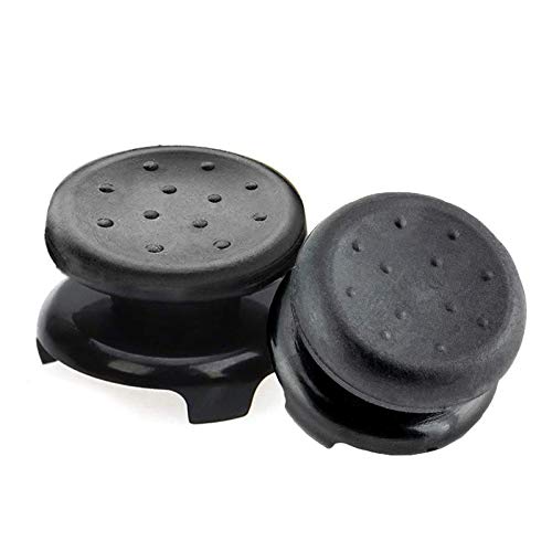 TEUVO Thumb Grips para PS4 y para PS5, 2 Piezas Silicona Thumbsticks Joystick Grips para Mejorar la Precisión de la Puntería y el Control, Negro