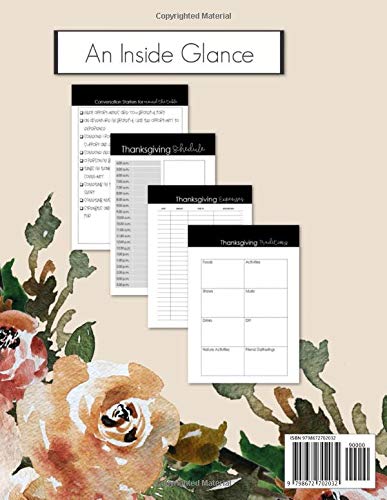 Thanksgiving Planner: Organize the Holidays with this Autumn floral Planner | Schedules |Recipe Cards |Shopping List| Game Ideas| Conversation Starters and much more