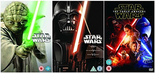 The Complete Star Wars Episodes 1 - 7 [7 disks] Movie DVD Collection: Episode 1 - Phantom Menace / Episode 2 - Attack Of the Clones / Episode 3 - Revenge of the Sith / Episode 4 - The New Hope / Episode 5 - The Empire Strikes Back / Episode 6 - Return of 