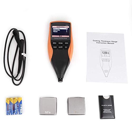 Thickness Gauge Digital Professional Coating Thickness Gauge Digital Coating Thickness Gauge Meter 852E Thickness Gauge 0 to 1250μm (Battery Not Included)