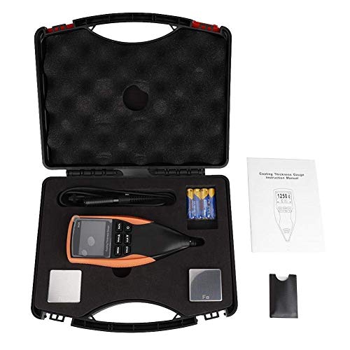 Thickness Gauge Digital Professional Coating Thickness Gauge Digital Coating Thickness Gauge Meter 852E Thickness Gauge 0 to 1250μm (Battery Not Included)
