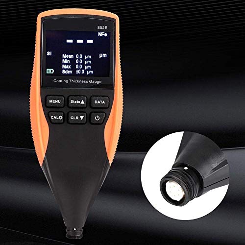 Thickness Gauge Digital Professional Coating Thickness Gauge Digital Coating Thickness Gauge Meter 852E Thickness Gauge 0 to 1250μm (Battery Not Included)