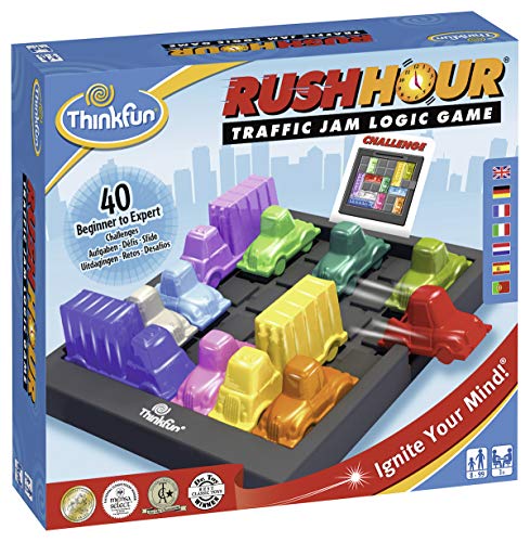 Think Fun 76336, Rush Hour, Juego de Logica, Version en Español, Juegos Educativos, Edad Recomendada 8+