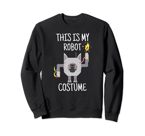 This is My Robot Costume Video Gamer Negro Juego de gato enojado Sudadera
