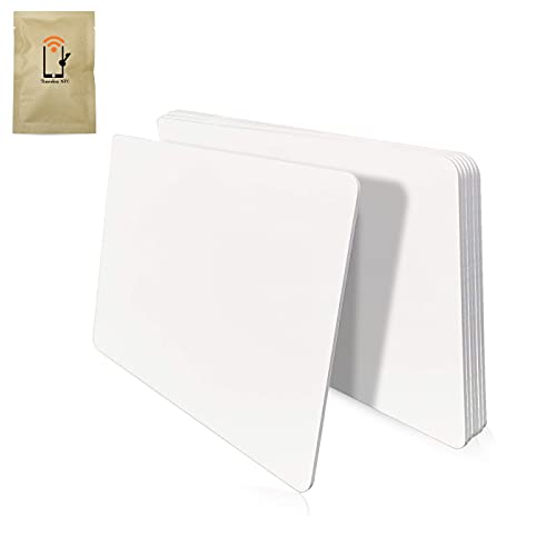 Timeskey NFC 50 Unids/Lote Etiquetas NFC Ntag216 13.56 MHz 888 Bytes ISO14443A Universal CR80 NFC Tarjetas PVC Tarjetas Blancas para Android, iOS teléfonos NFC