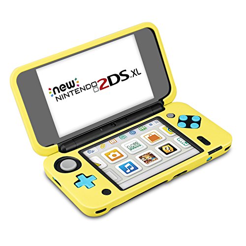 TNP Funda protectora para nueva Nintendo 2DS XL LL, Funda de silicona con agarre protector de goma suave para la consola, Accesorios para la nueva Nintendo 2DS XL LL (Color amarrillo)