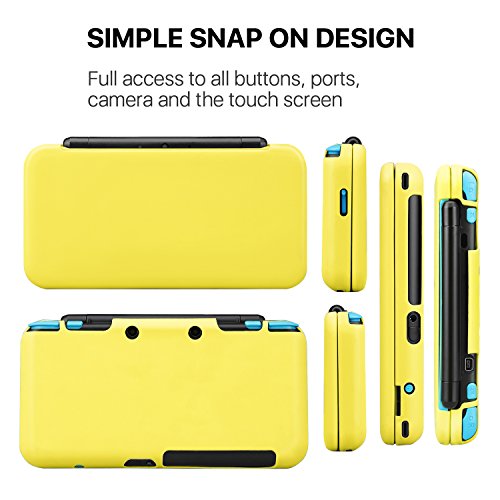 TNP Funda protectora para nueva Nintendo 2DS XL LL, Funda de silicona con agarre protector de goma suave para la consola, Accesorios para la nueva Nintendo 2DS XL LL (Color amarrillo)