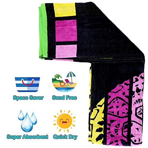 Toalla de Playa Grande Antiarena Toalla 100% Algodón 90x170cm Toallas de Piscina Grandes Suave y de Secado Rápido - Tortuga B