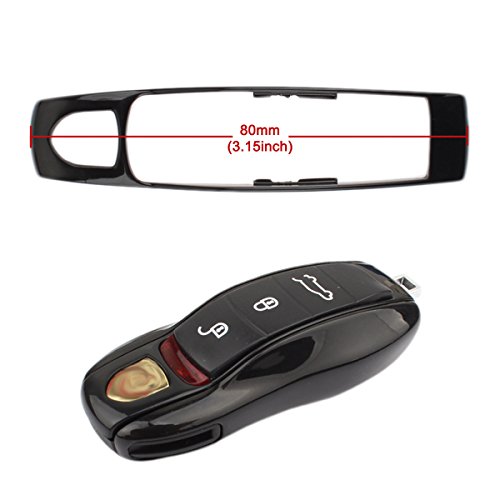 TOMALL - Cubierta de llave de ajuste medio para la funda Key Cayenne Panamera Macan 911 Black
