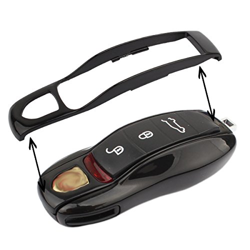 TOMALL - Cubierta de llave de ajuste medio para la funda Key Cayenne Panamera Macan 911 Black