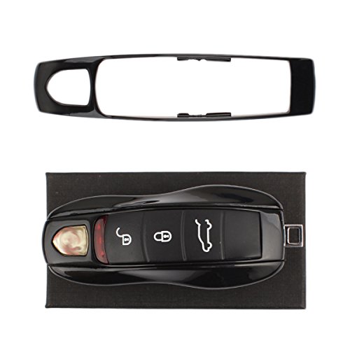 TOMALL - Cubierta de llave de ajuste medio para la funda Key Cayenne Panamera Macan 911 Black