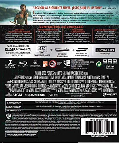 Tomb Raider 4k UHD [Blu-Ray]